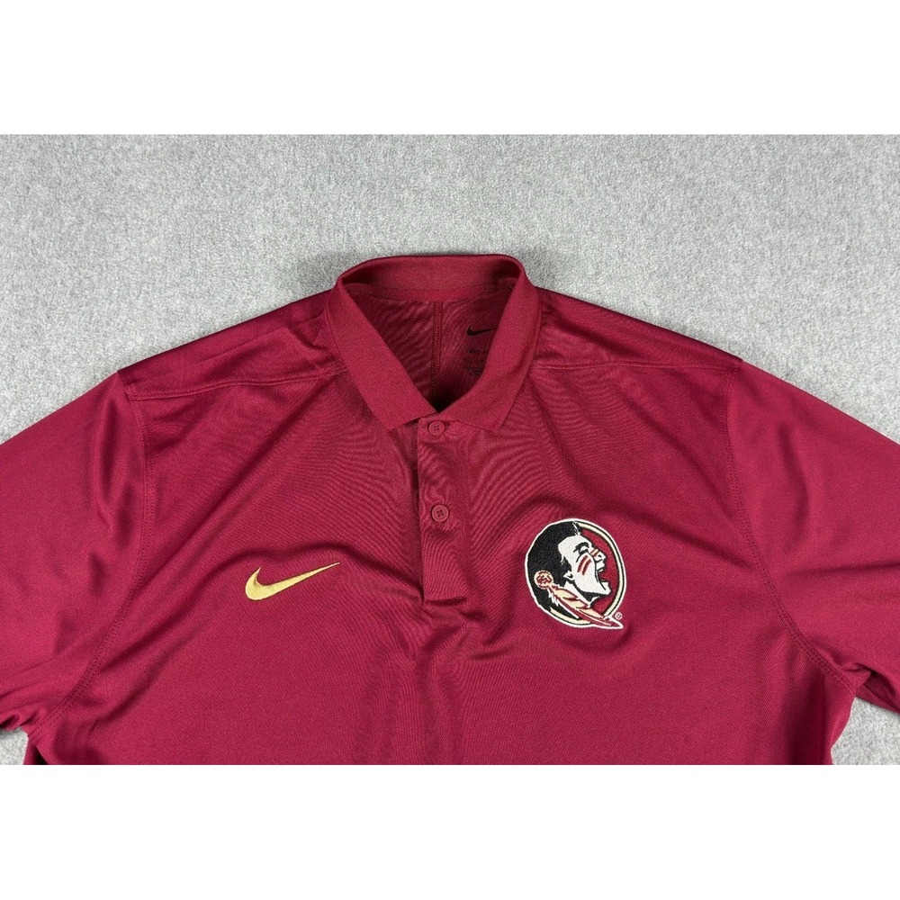 Nike‎ Dri-Fit Polo Shirt Florida State Seminoles Men's M NCAA FSU